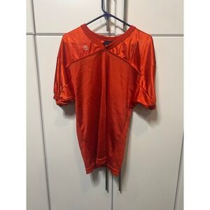 TAG‎ Orange Mesh Football Jersey Streetwear Shirt V-Neck S-M